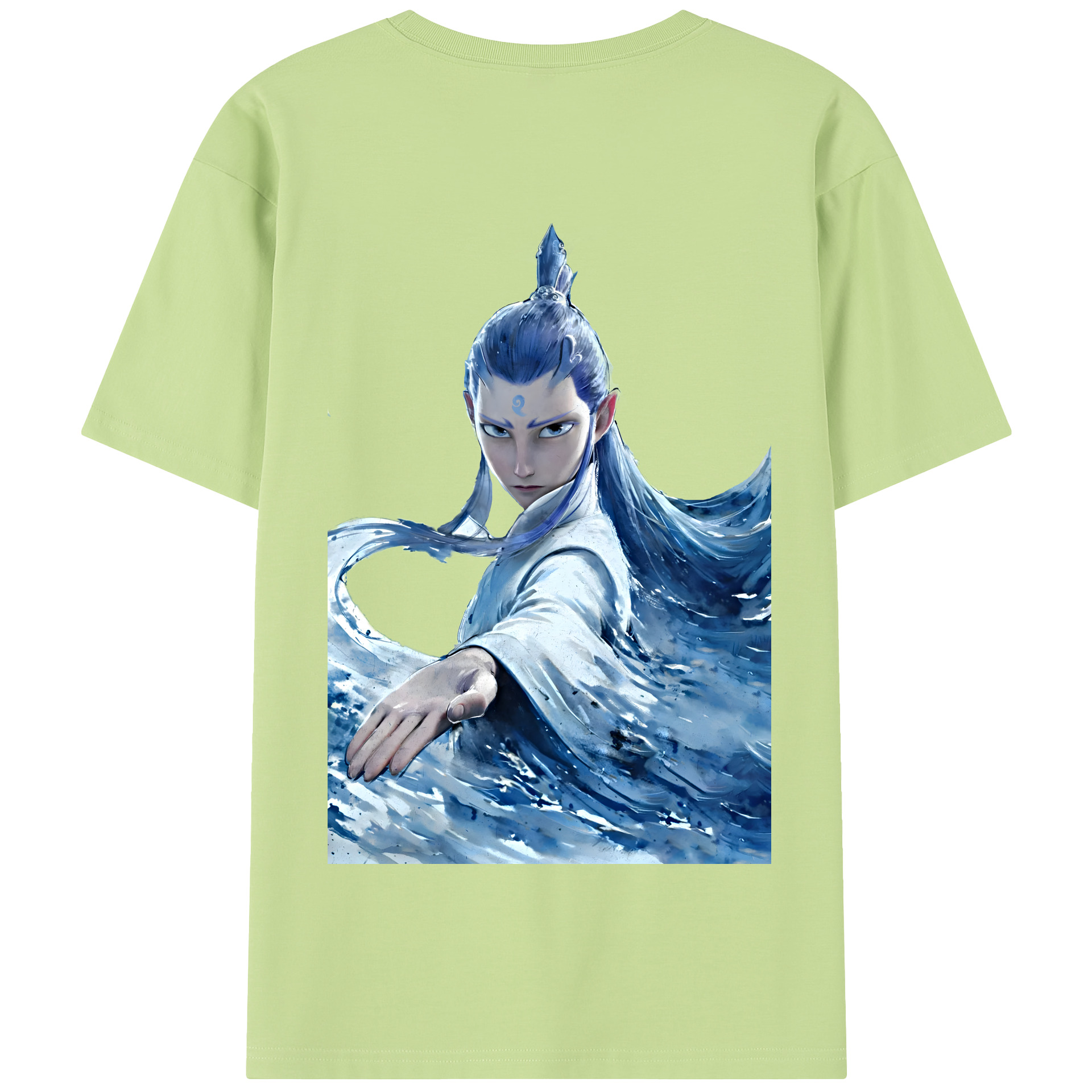 （画像用） Ne Zha 2 ナタ 魔童の大暴れ 綿100％半袖Tシャツ（背面プリント）